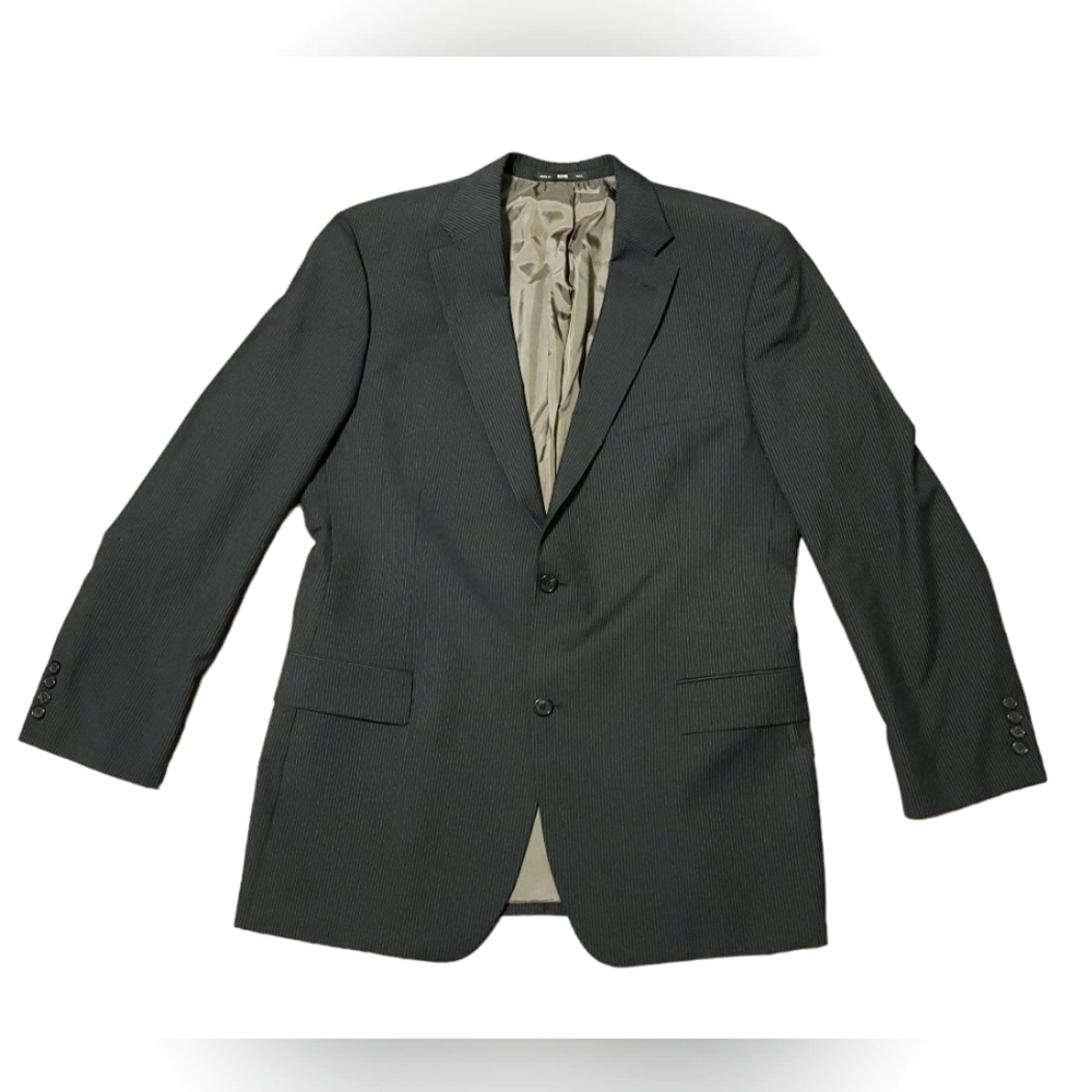 Hugo Boss Black Lined Paolini Movio Wool Sport Coat & Pants Set Size 48L
